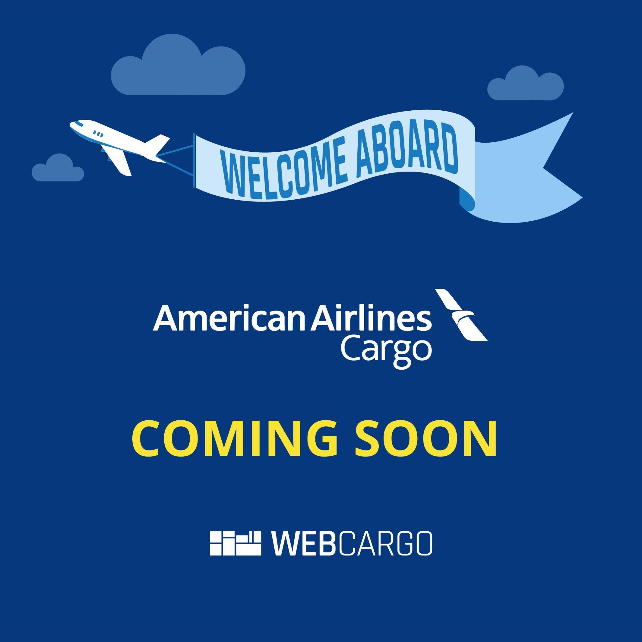 graphic of webcargo parnership with american airlines